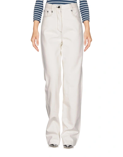 Shop Etienne Deroeux Denim Pants In White