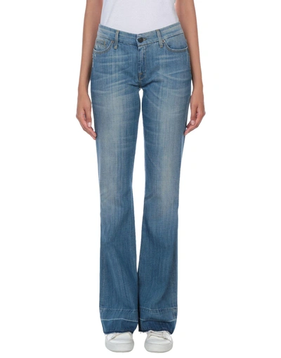 Shop 7 For All Mankind Denim Pants In Blue