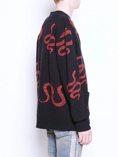 Shop Amiri Snake Print Cardigan