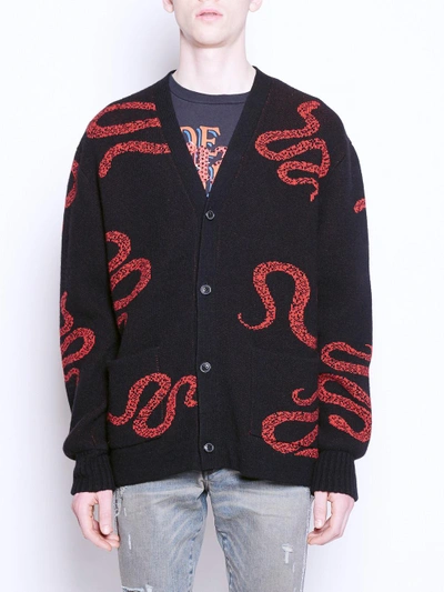 Shop Amiri Snake Print Cardigan