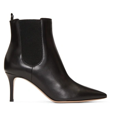 Shop Gianvito Rossi Black Evan Ankle Boots