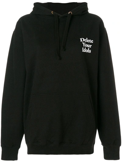 Shop House Of Holland Delete Your Idols Hoodie - Black