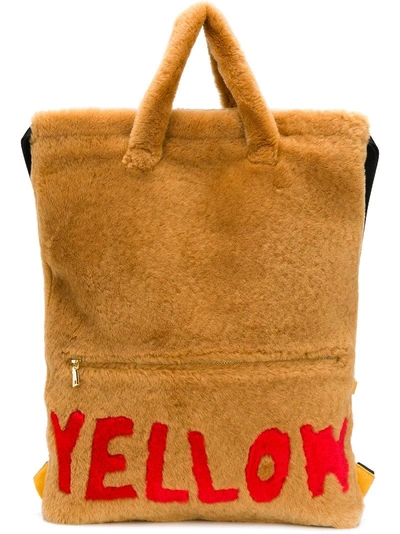 Shop Liska Yellow Backpack - Brown