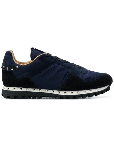 Shop Valentino Garavani Rockstud Sneakers - Blue