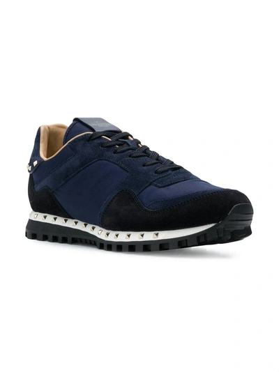 Shop Valentino Garavani Rockstud Sneakers - Blue