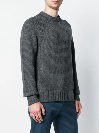 Shop Prada Cashmere Chunky Knit Jumper - Grey