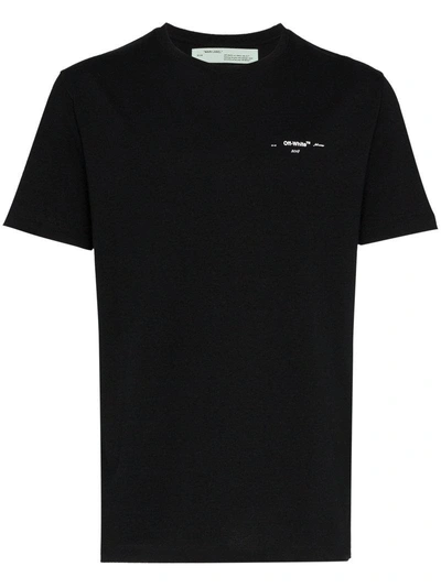 Shop Off-white Arrow Logo Print Short Sleeve Cotton T Shirt - Farfetch In 1001 Black