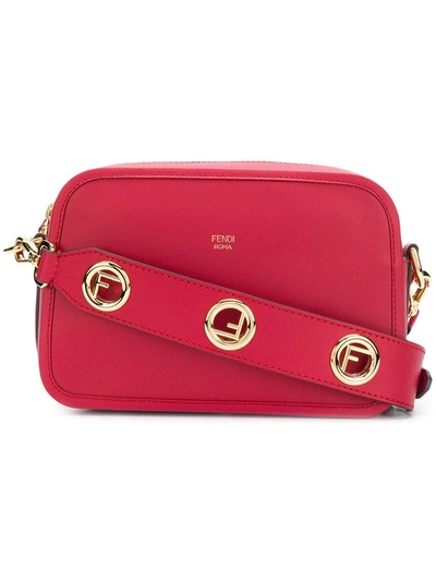 Shop Fendi Zipped Crossbody Bag - Red