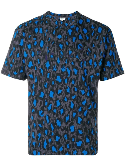 Shop Kenzo Leopard Print T-shirt - Grey
