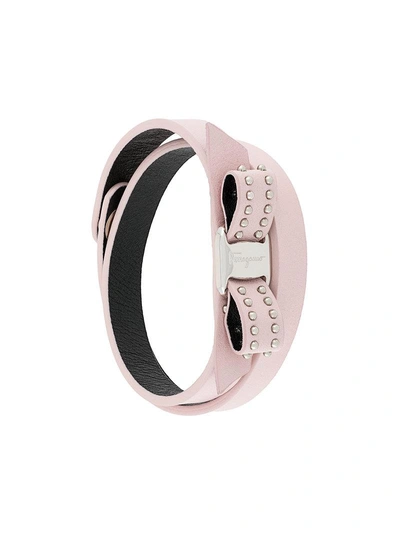Shop Ferragamo Salvatore  Vara Bow Bracelet - Pink