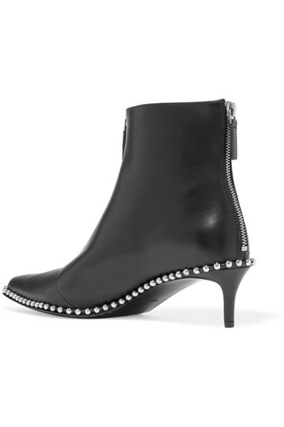 Shop Alexander Wang Eri Studded Leather Ankle Boots In Black