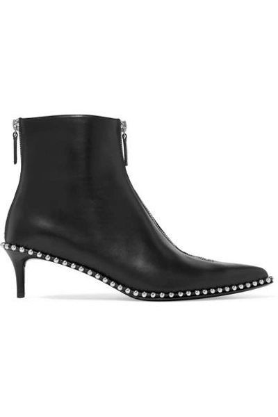 Shop Alexander Wang Eri Studded Leather Ankle Boots In Black