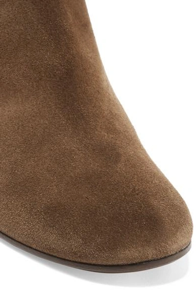 Shop Isabel Marant Dicker Suede Ankle Boots In Taupe