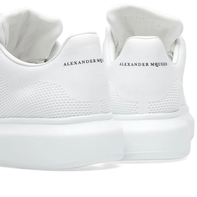 Shop Alexander Mcqueen Wedge Sole Knit Sneaker In White