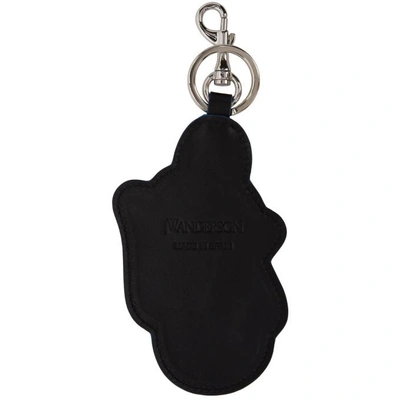 Shop Jw Anderson Black Anchor Patch Keychain In Sapphire