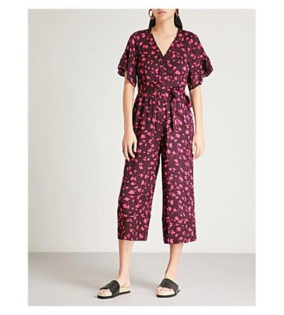 Shop Whistles Celia Printed Crepe Jumpsuit In Multi-coloured