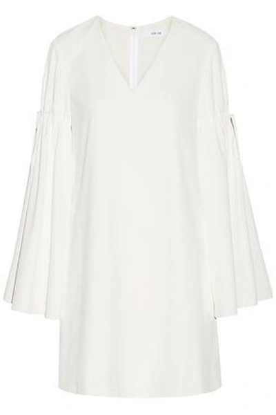 Shop Adeam Woman Jacquard Mini Dress White