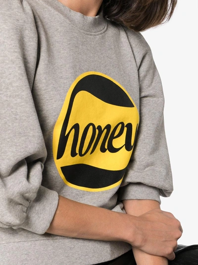 Ganni Honey Sweatshirt In Grey | ModeSens