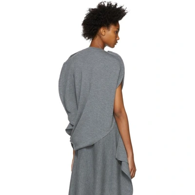 Shop Jw Anderson Grey Circle Knit Top In Mid Grey