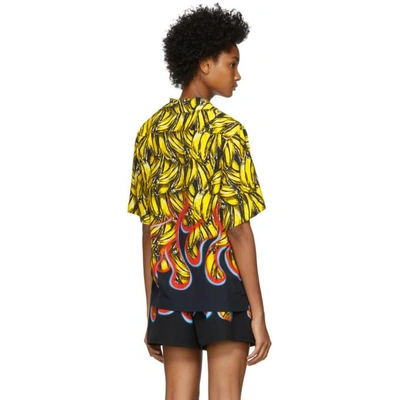 Shop Prada Multicolor Bananas And Flames Shirt In F0d7a Black