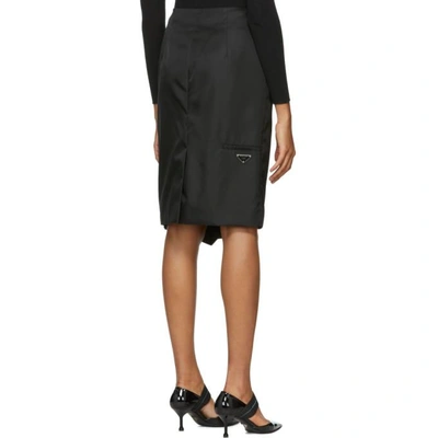 Shop Prada Black Balloon Skirt In F0002 Black