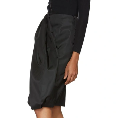 Shop Prada Black Balloon Skirt In F0002 Black