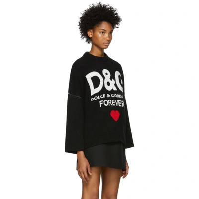 Shop Dolce & Gabbana Dolce And Gabbana Black Cashmere Forever Dandg Sweater In S9000 Black