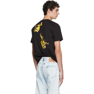 Shop Raf Simons Black Slim Fit Astronaut T-shirt In 00099 Black