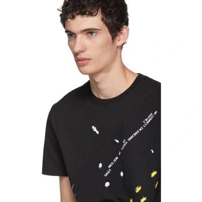 Shop Raf Simons Black Slim Fit Astronaut T-shirt In 00099 Black