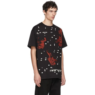 Shop Raf Simons Black Regular Fit Astronaut T-shirt In 00099 Black