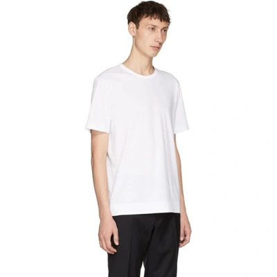 Shop Joseph White Mercerized Jersey T-shirt In 0020 White