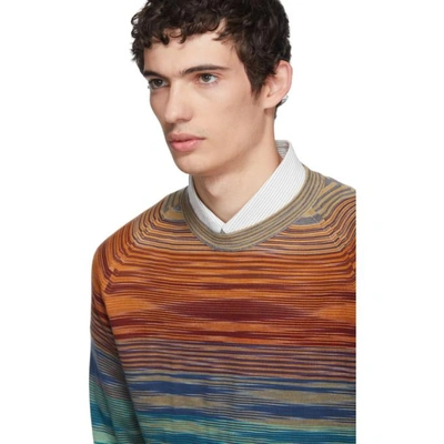 Shop Missoni Multicolor Stripe Crewneck Sweater In Fm033 Mutli