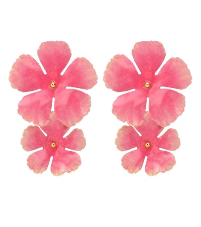 Shop Jennifer Behr Floral Earrings In Pink