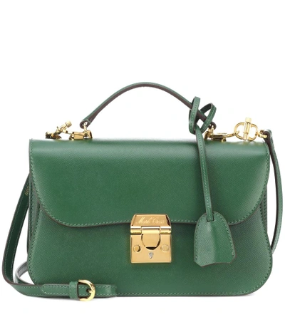 Shop Mark Cross Dorothy Leather Shoulder Bag In Green