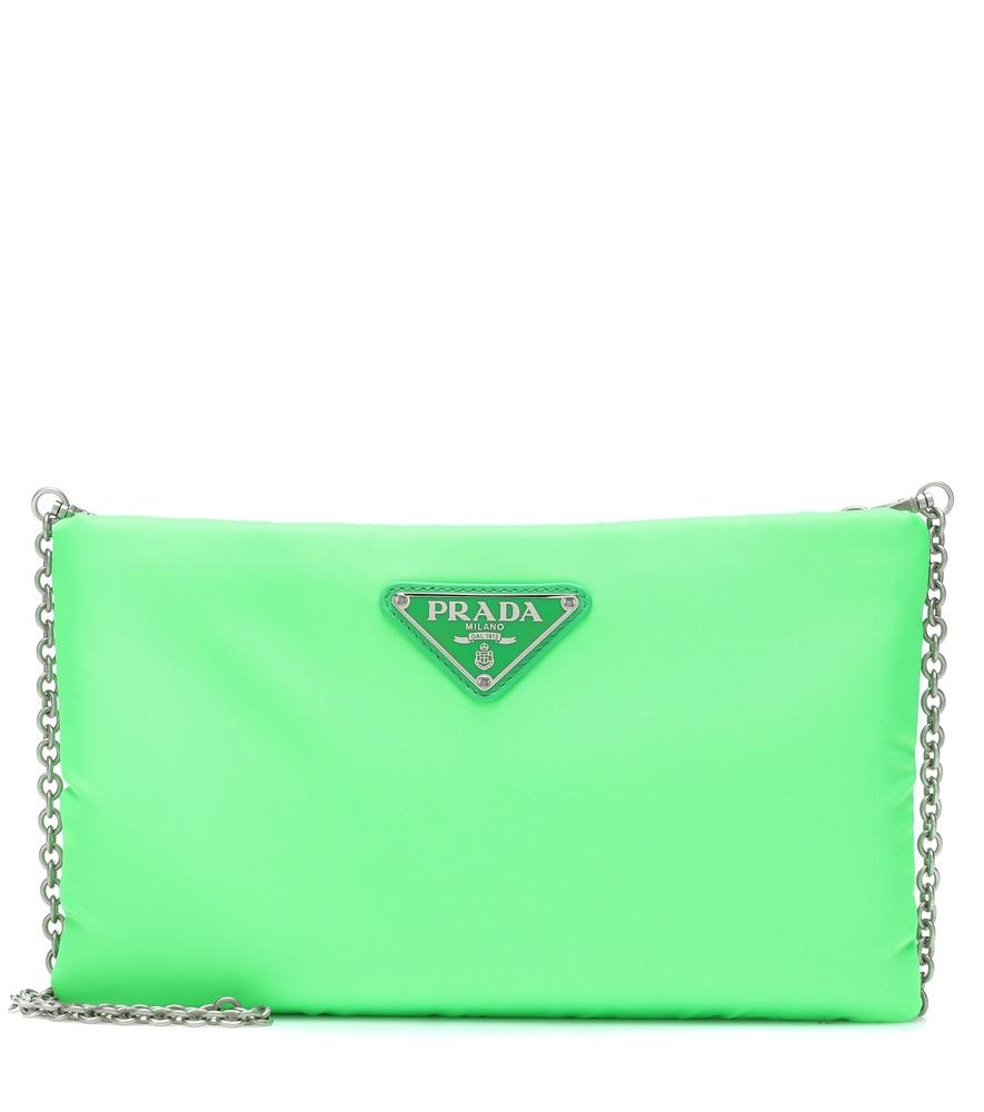 prada green clutch
