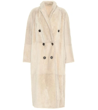 Shop Brunello Cucinelli Reversible Shearling And Leather Coat In Female