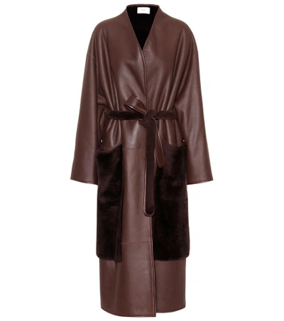 Shop The Row Nooman Shearling Coat In Brown