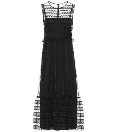 Shop Red Valentino Layered Lace Dress In Black