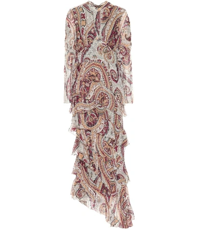 Shop Etro Paisley Silk-blend Gown In Multicoloured