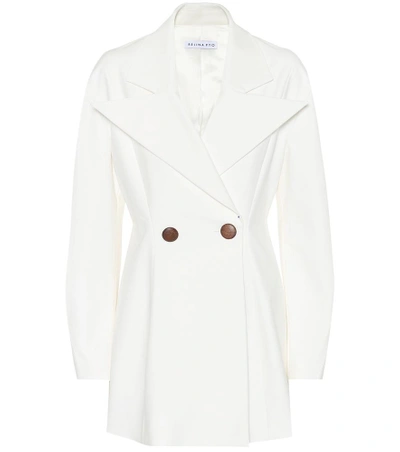 Shop Rejina Pyo Maya Cotton-blend Blazer In White