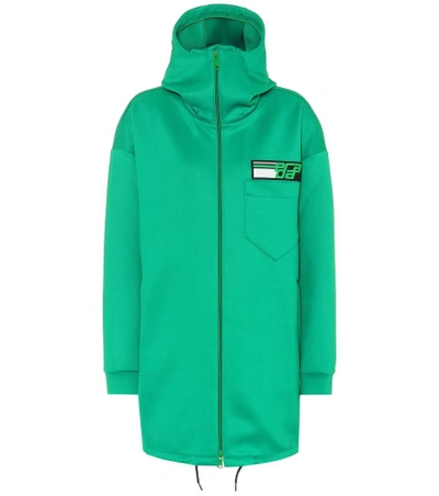 Shop Prada Jersey Jacket In Green