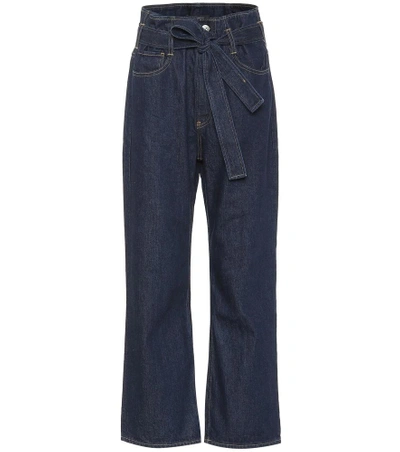 Shop 3x1 Kelly Paperbag Wide-leg Jeans In Blue