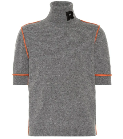 Shop Rochas Cashmere Turtleneck Sweater In Grey