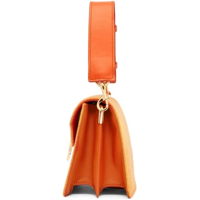 Shop Jw Anderson Orange Felted Logo Bag In Carrot
