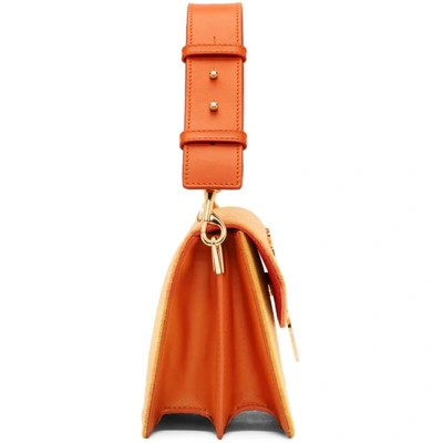 Shop Jw Anderson Orange Felted Logo Bag In Carrot