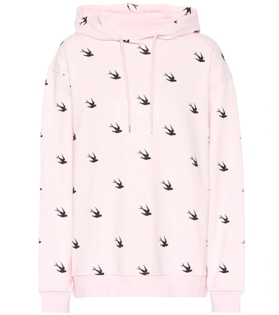 Shop Mcq By Alexander Mcqueen Deco Swallow Boyfriend Hoodie In Pink
