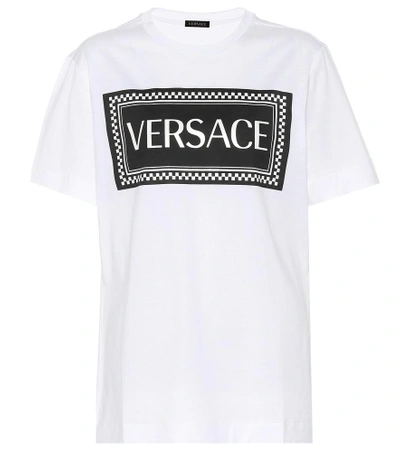 Shop Versace Printed Cotton T-shirt In Female