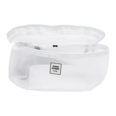 Shop Opening Ceremony White Mesh Logo Fanny Pack In 1000 White