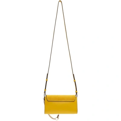 Shop Chloé Chloe Yellow Mini Faye Wallet Bag In 776 Dark Oc