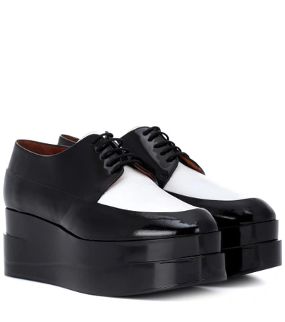 Shop Clergerie Lucie Leather Platform Derby Shoes In Black